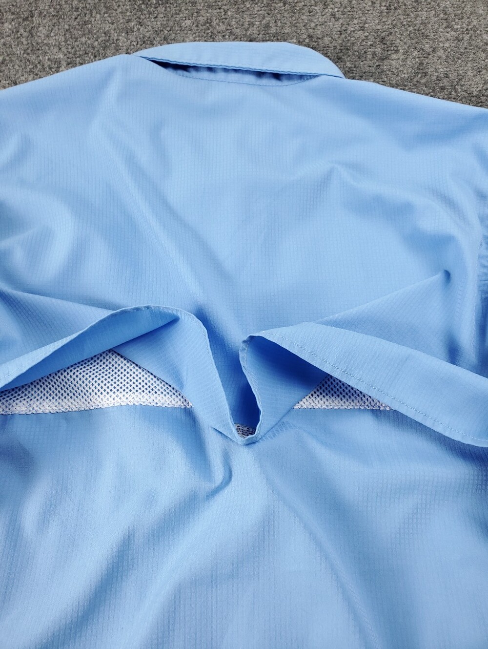 Columbia PFG Fishing Shirt Womens XL Snap Up Vented Roll Sleeve Blue Button Up - Picture 7 of 12